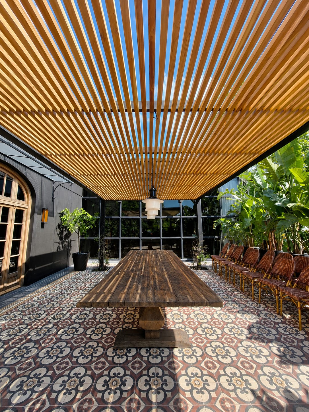 Pérgola metálica